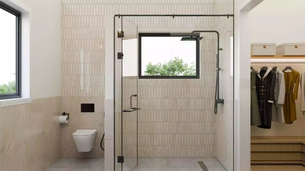 Picket Tile, Glass Enclosure, and a Shower Window That Actually Works
