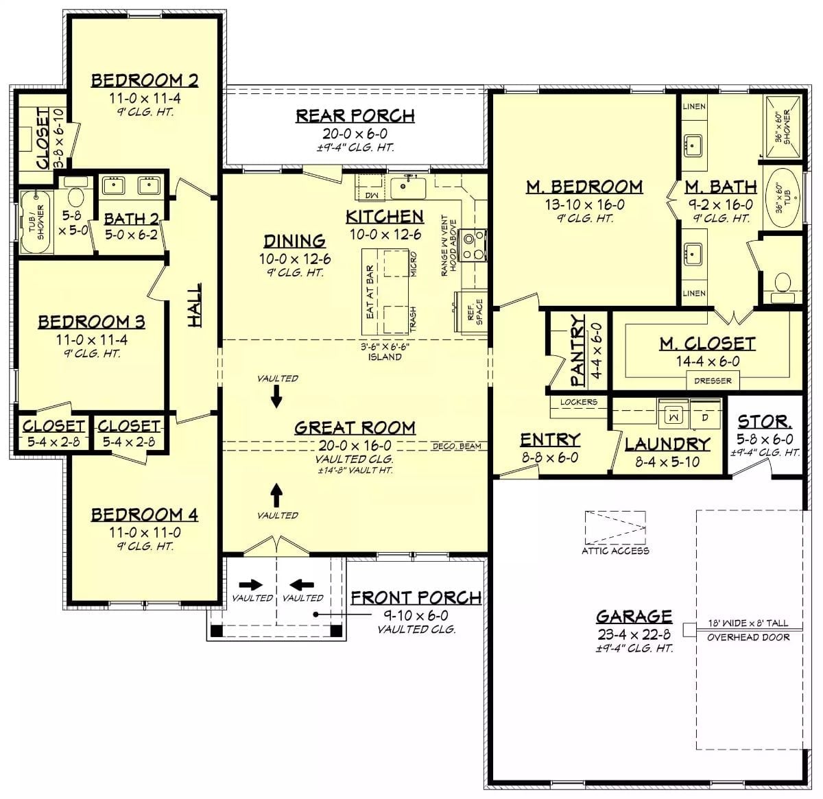 Floor Plan - Brighton Vale 4-Bedroom Ranch with Open-Concept Living Built for the Family That\'s Done Compromising on Space