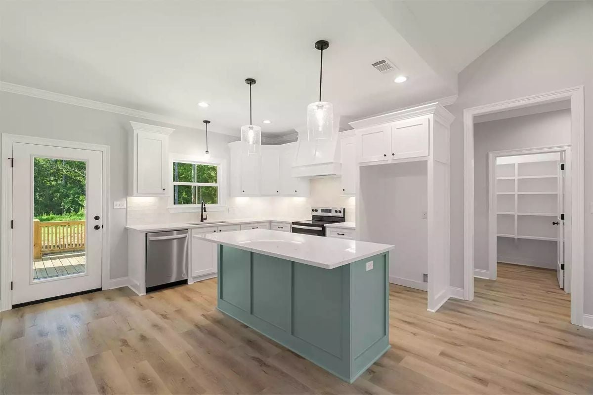 Sage Island, White Cabinets, and a Pantry Worth the Walk