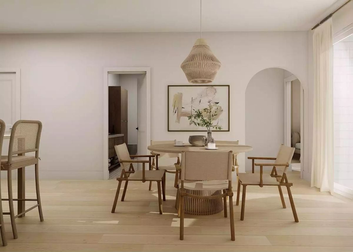 Warm Wood and Woven Textures Make This Dining Room Worth Lingering In