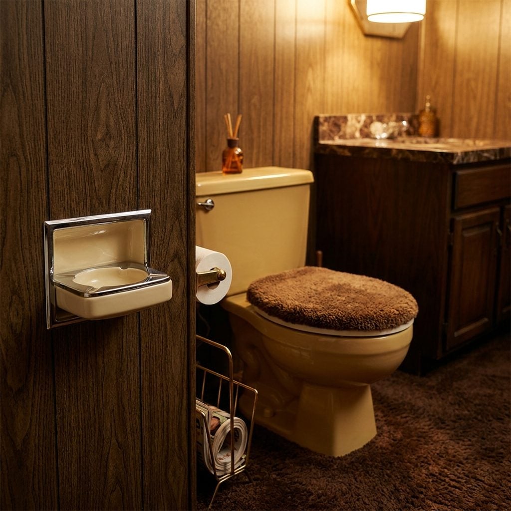The Built-In Ashtray Near the Toilet, Because Apparently That Was a Thing