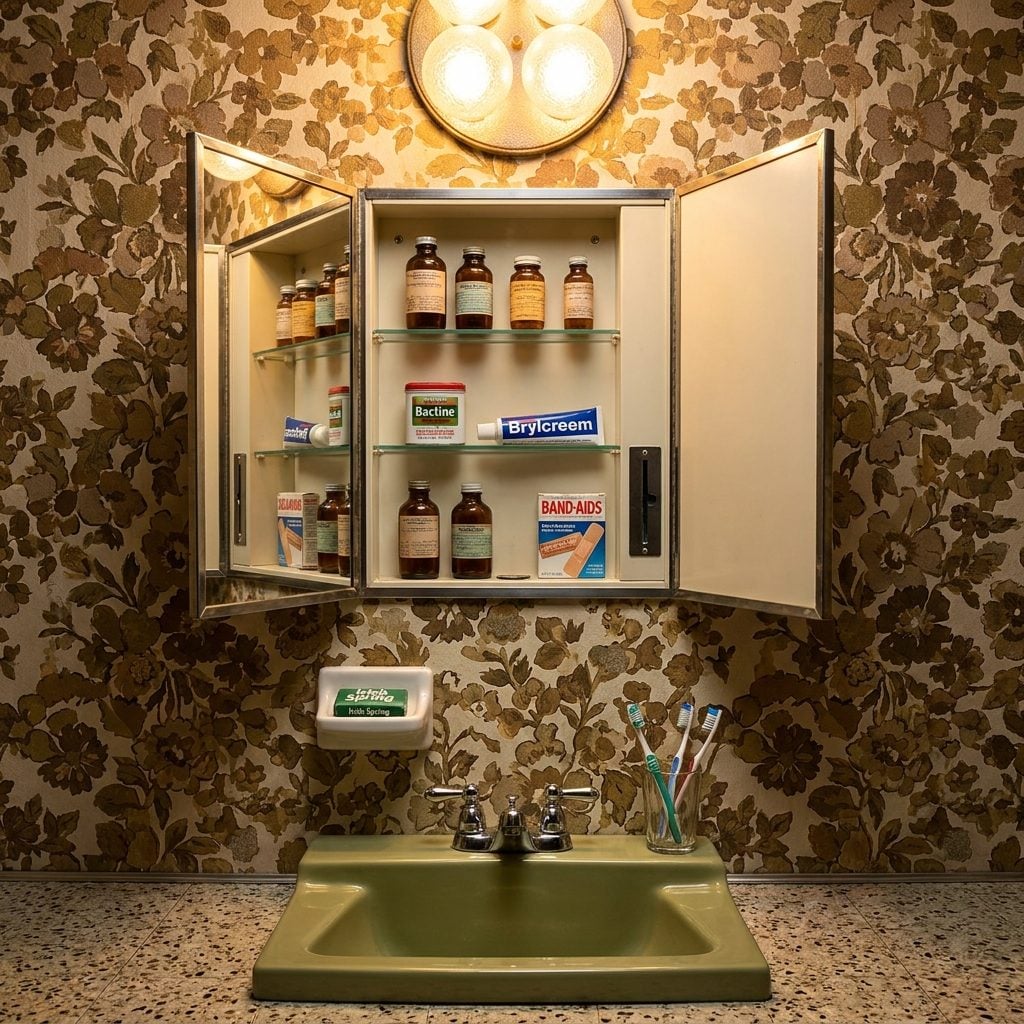 The Built-In Medicine Cabinet With That Mysterious Razor Blade Disposal Slot