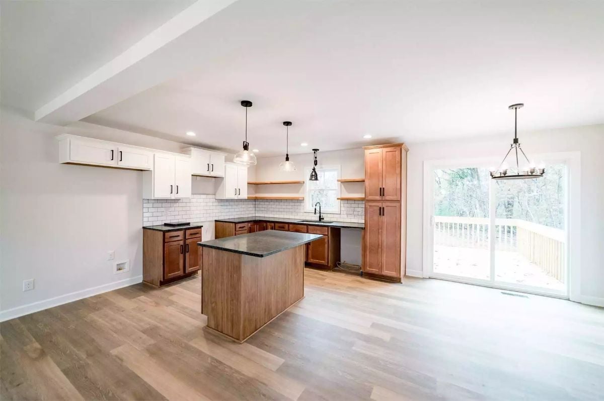 Open Kitchen Layout Where the Island Actually Has Room to Breathe