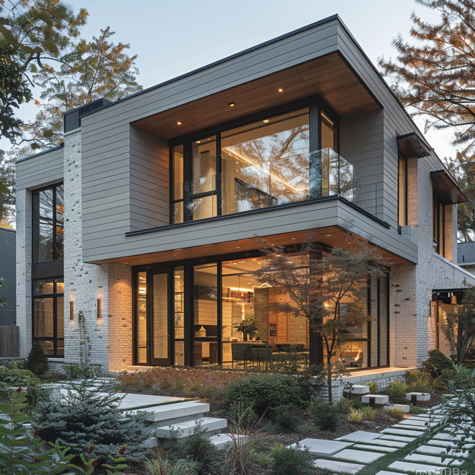 White Brick, Horizontal Lap Siding, and Glass That Earns Every Square Foot