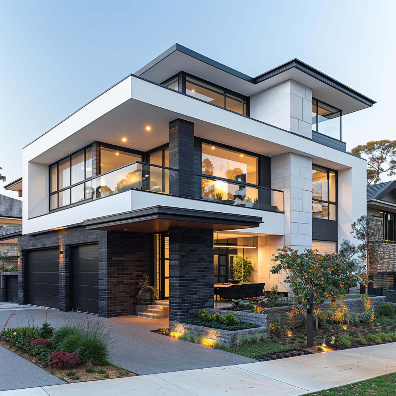 Dark Brick at Ground, White Render Above, and Glass Connecting Both Without Apology