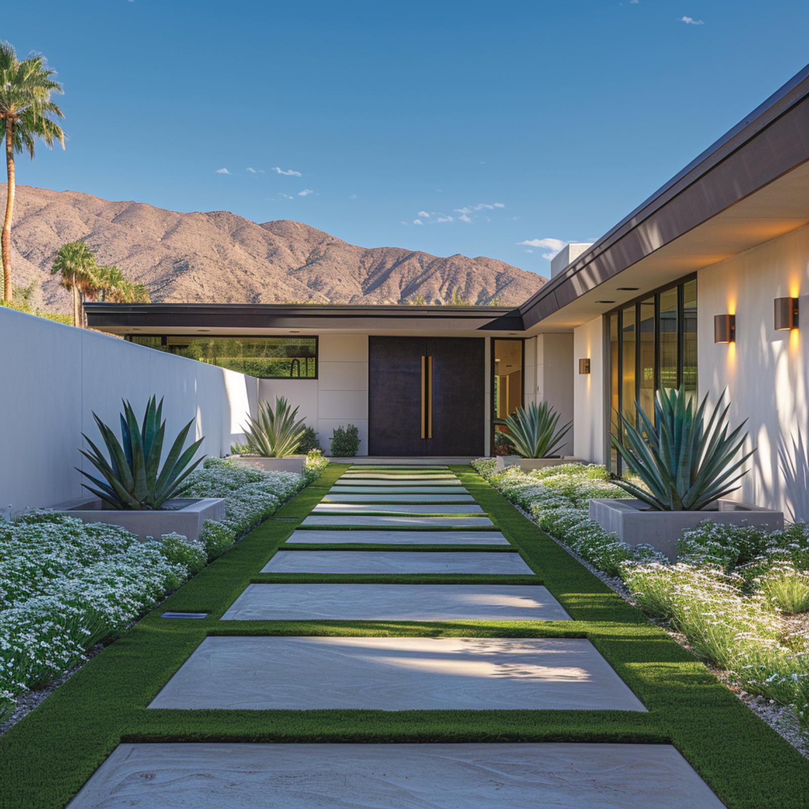 Concrete Pavers, Agave Clusters, and a Desert Courtyard That Knows Exactly What It's Doing
