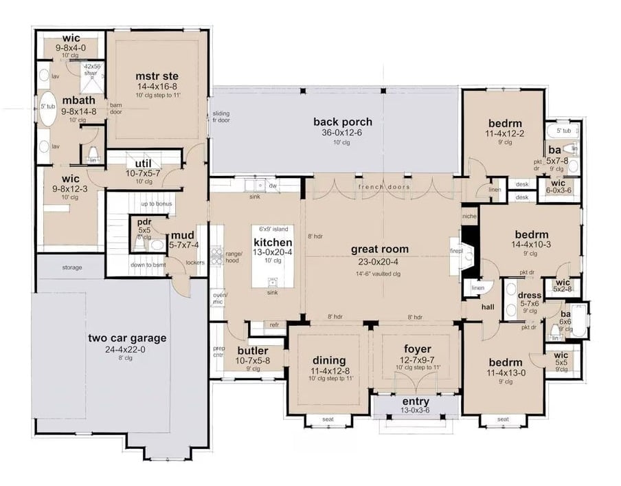 Floor Plan - Fernhollow 4-Bedroom Modern Farmhouse with Bonus Room Designed for the Family That Lives Fully and Hosts Freely