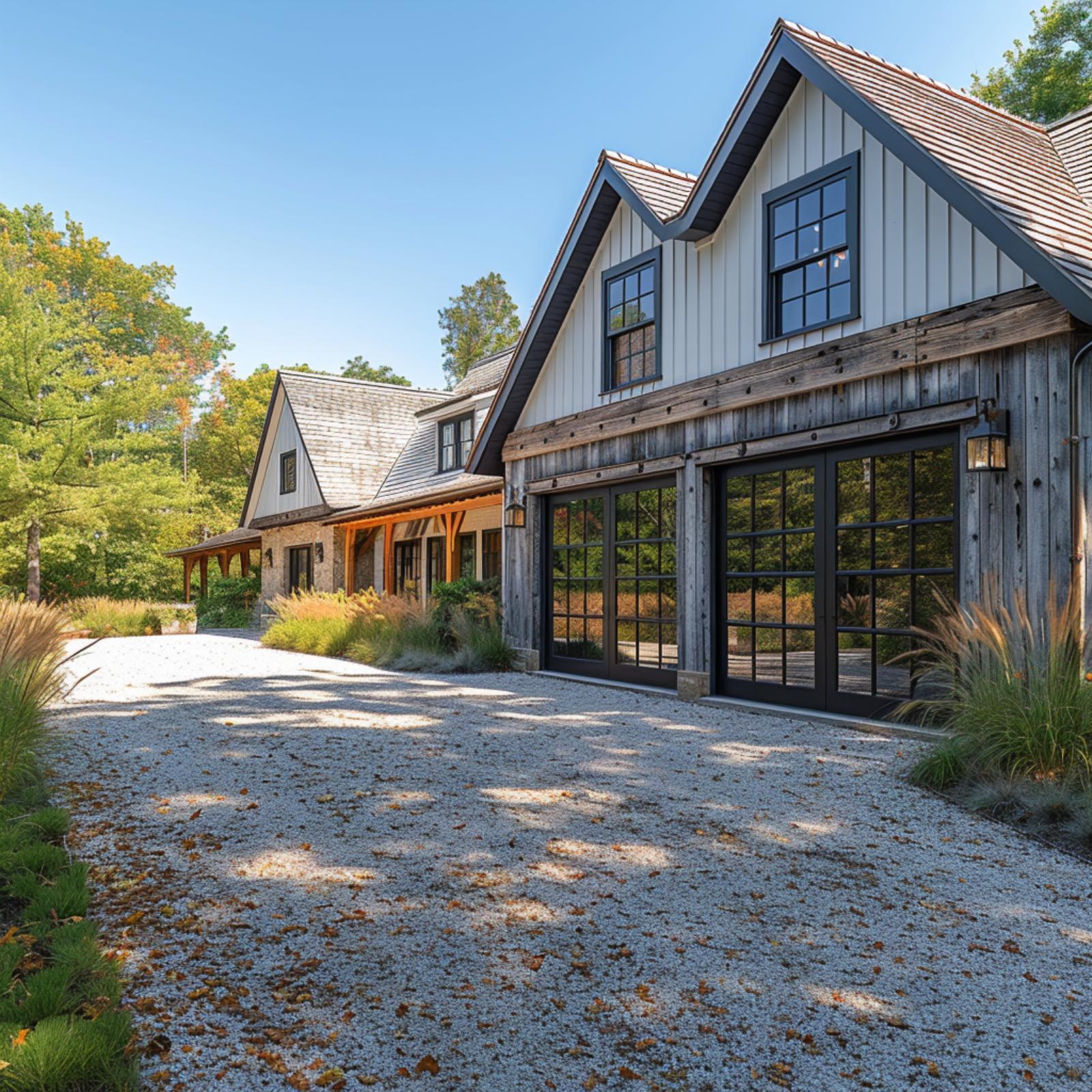 Reclaimed Wood, Gravel, and Glass Garage Doors That Know Exactly What They're Doing