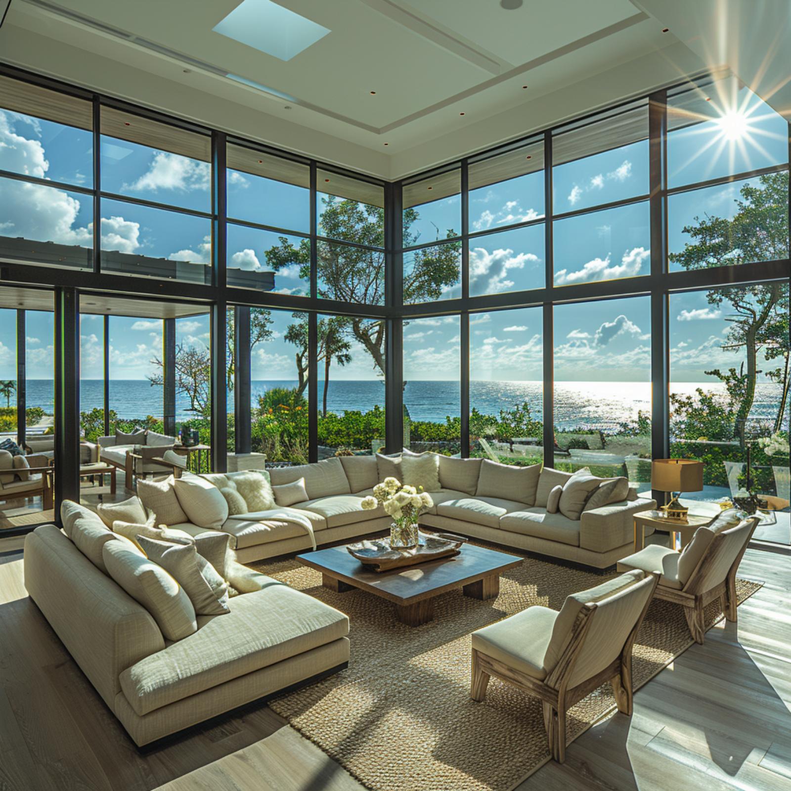 Floor-to-Ceiling Glass, Ocean Light, and Seating That Knows When to Step Back