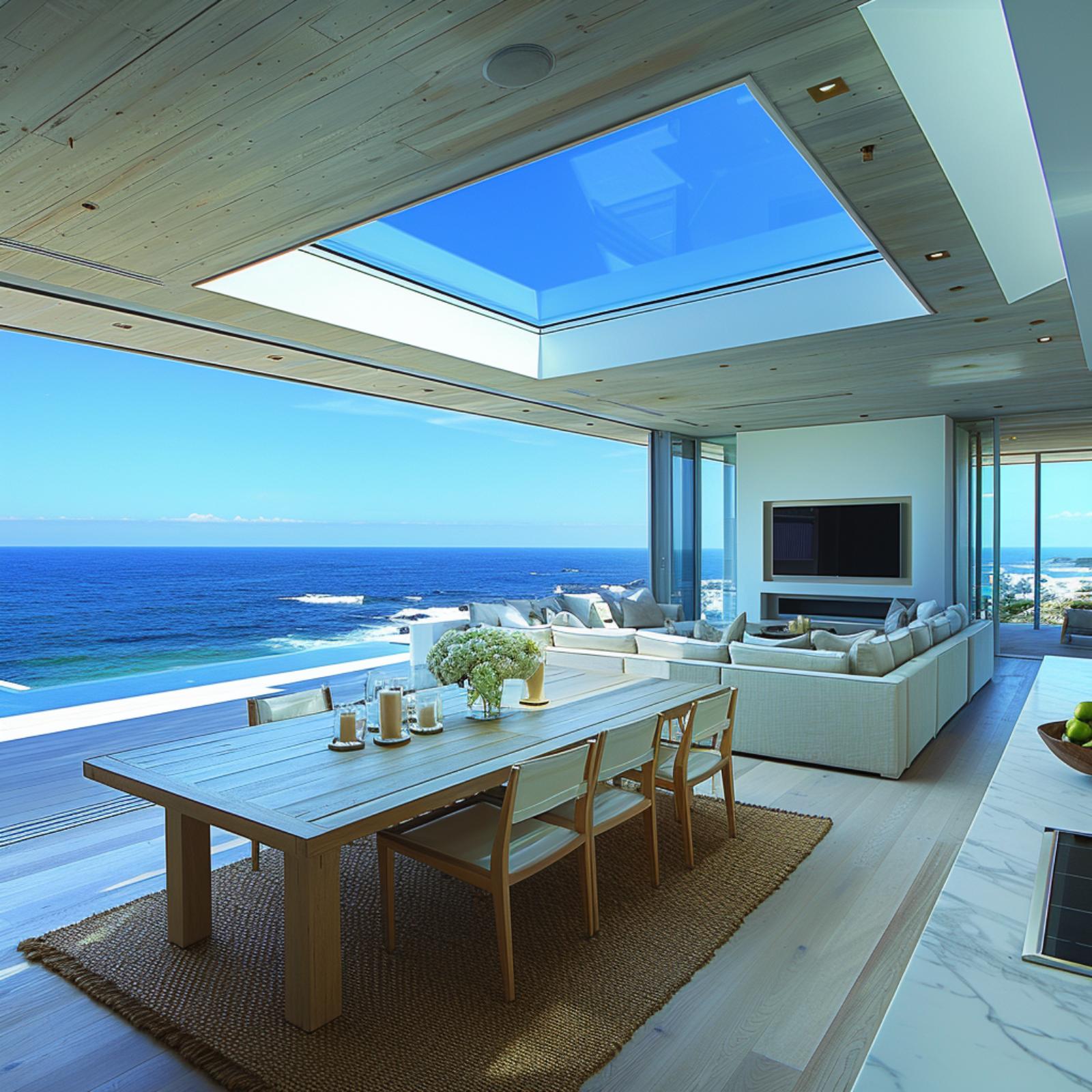 Skylight, Infinity Edge, and a Dining Room That Knows Exactly What It's Doing