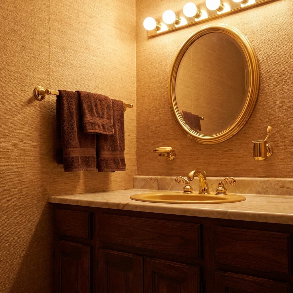 Gold-Tone Faucets and Towel Bars That Announced You Had Arrived
