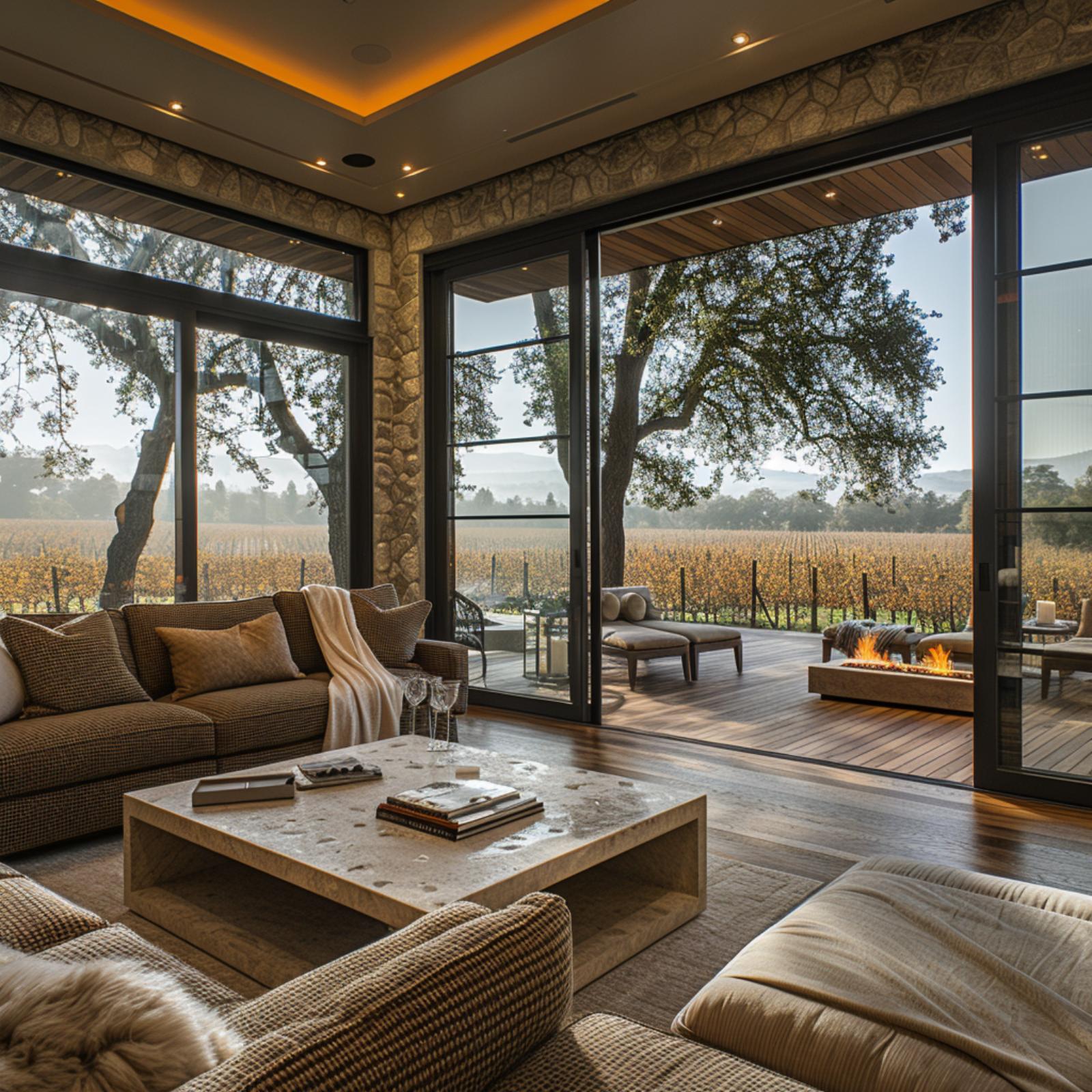 Vineyard Views and a Stone Corner That Make the Deck Feel Inevitable