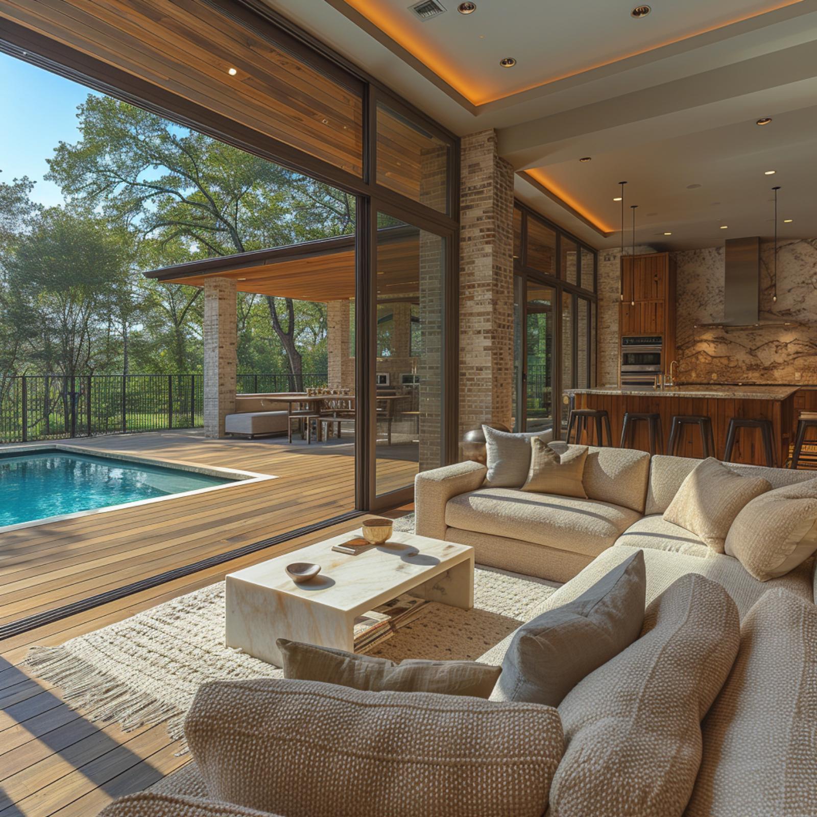 Floor-to-Ceiling Glass and a Walnut Deck That Refuses to End at the Door