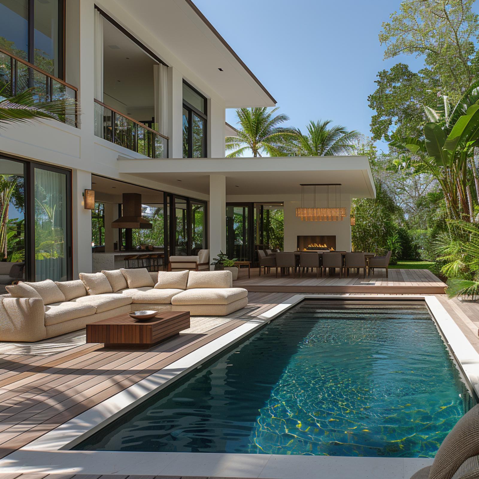 Ivory Boucle, Teak Decking, and a Fireplace That Forgot to Stay Inside