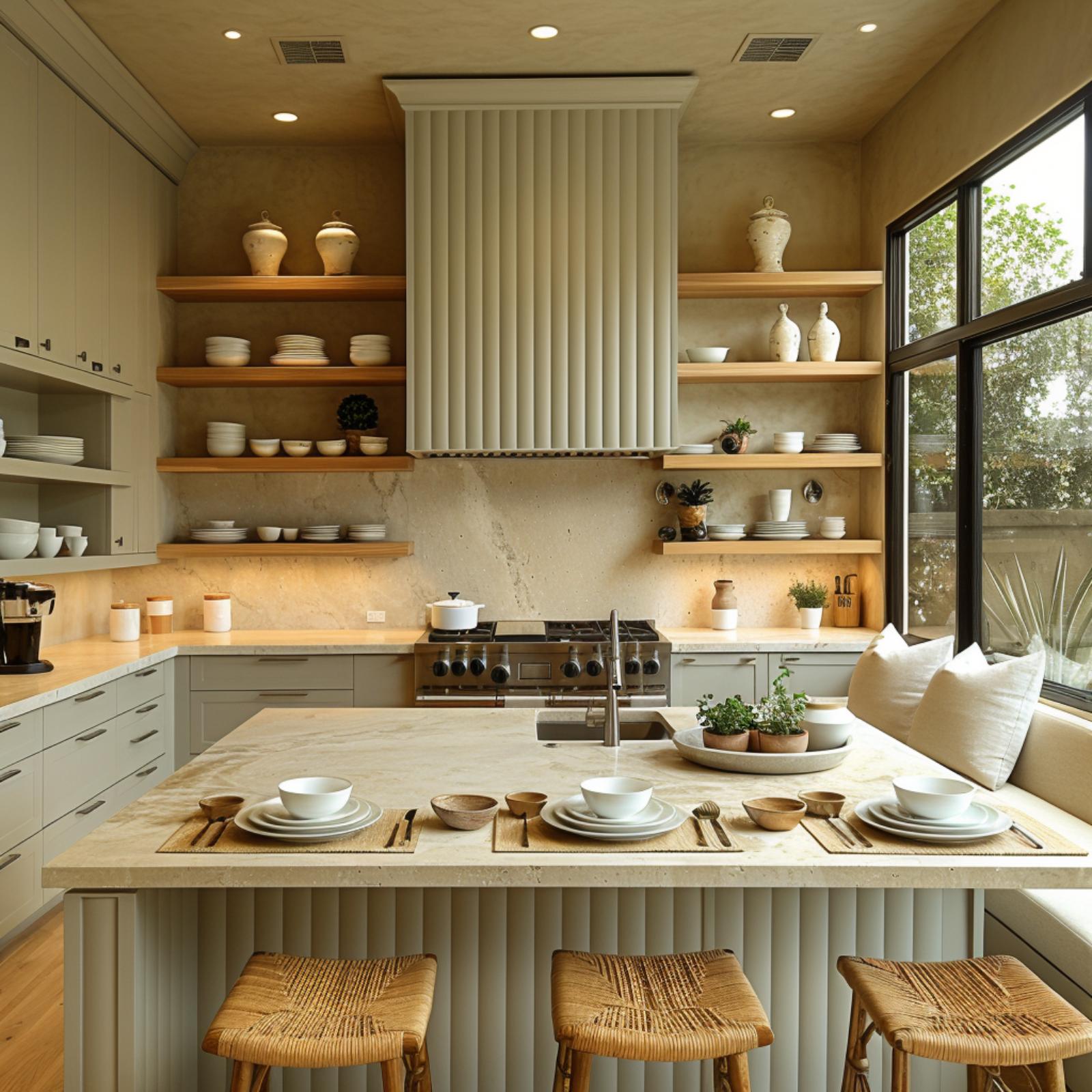 Fluted Everything, Warm Wood Shelves, and Cabinets That Don't Need Color to Win