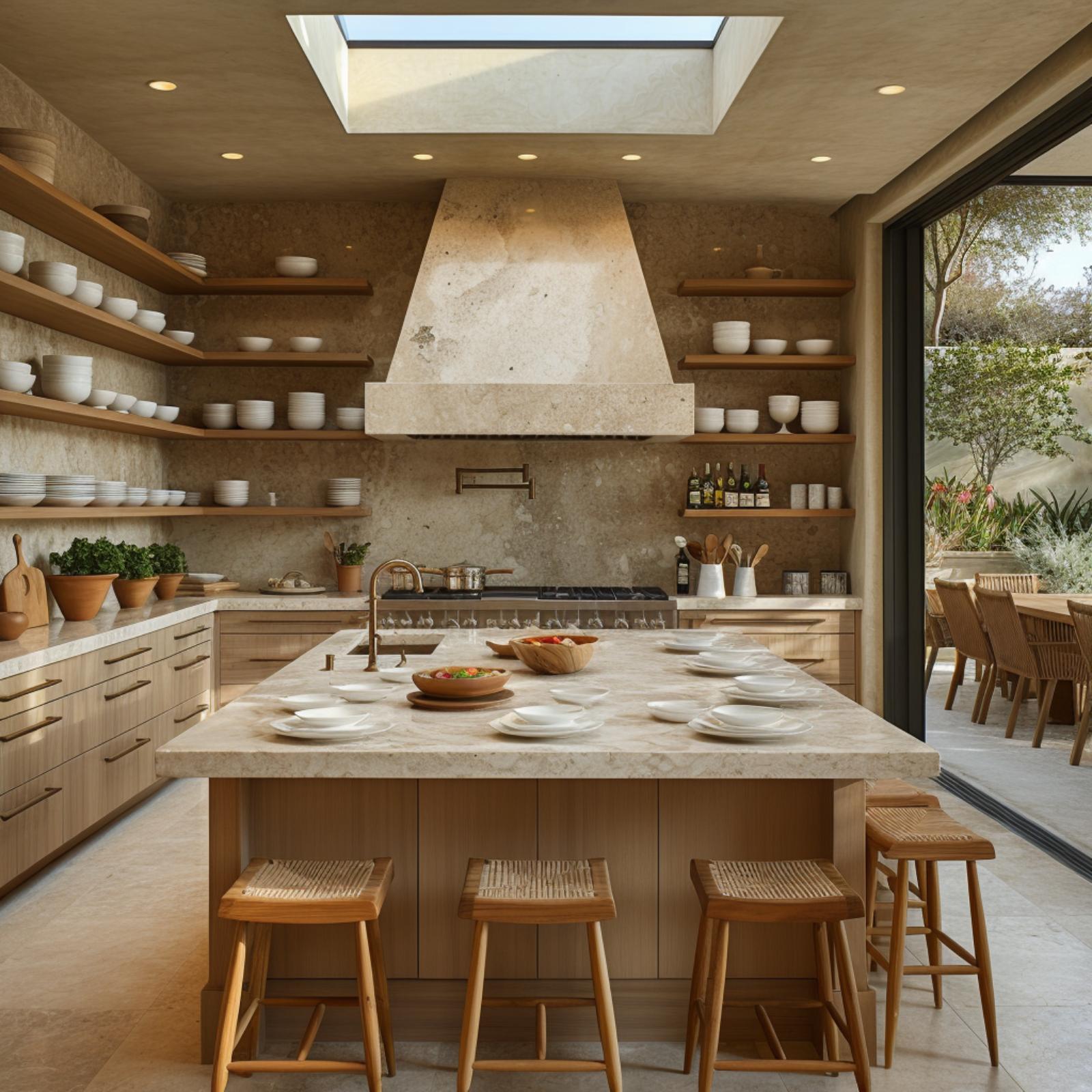 Travertine Hood, Open Shelves, Zero Apologies
