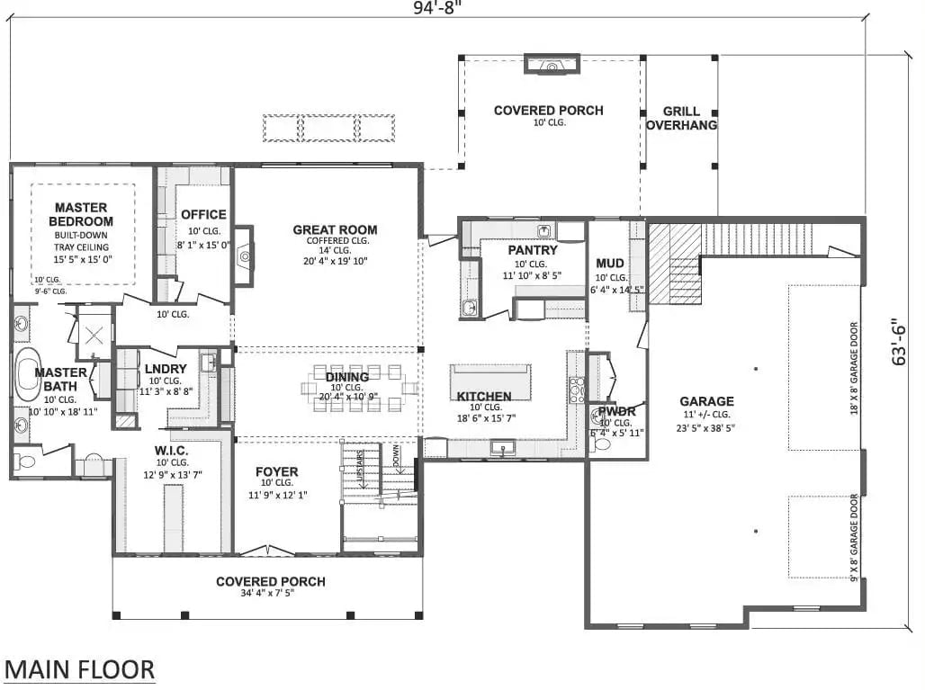 Floor Plan - Leys Court 4-Bedroom Modern Farmhouse with Bonus Room Designed for Established Families That Need Real Space