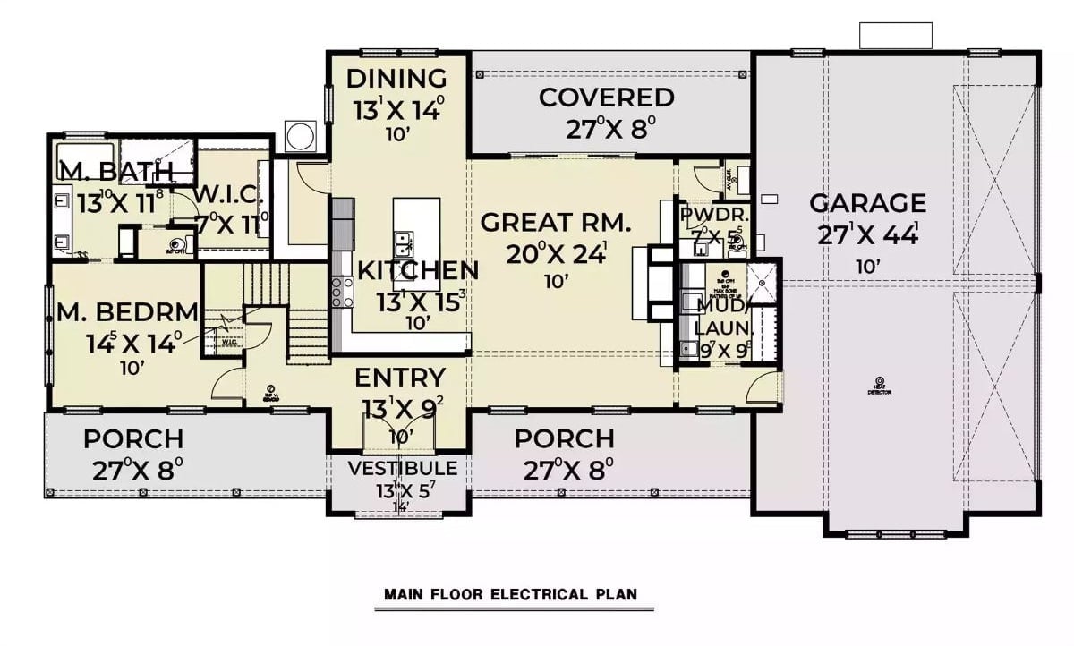 Floor Plan - Maple Haven 4-Bedroom Barndominium with Bonus Room Designed for Families Who Actually Like Spending Time Together