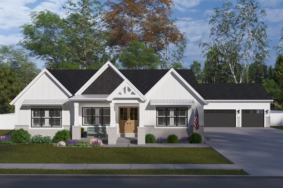 Millhaven 5-Bedroom Modern Farmhouse with Finished Basement Designed for Families with In-Laws Who Might Be Moving In Whether You Like It or Not (Floor Plan)