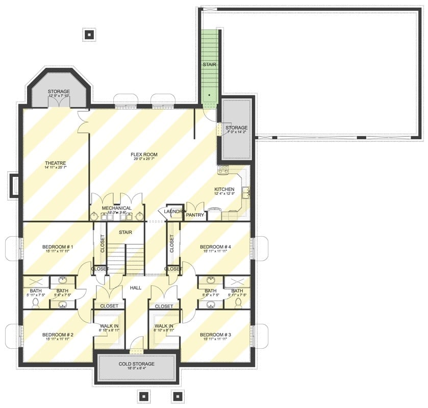 Floor Plan 2 - Millhaven 5-Bedroom Modern Farmhouse with Finished Basement Designed for Families with In-Laws Who Might Be Moving In Whether You Like It or Not