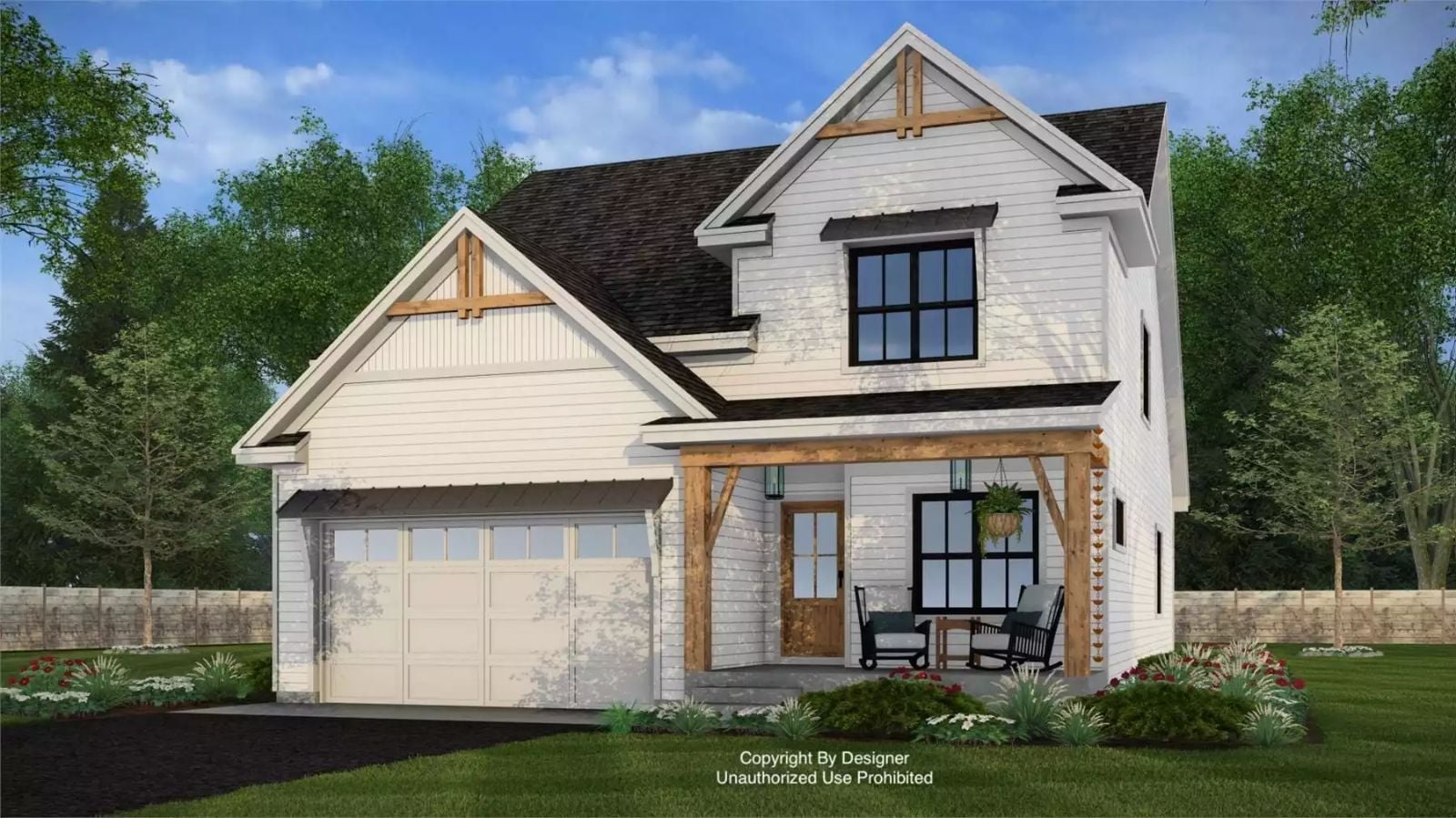 Mulberry Brook 3-Bedroom Farmhouse with Loft Designed for Young Families on a Real Budget (Floor Plan)