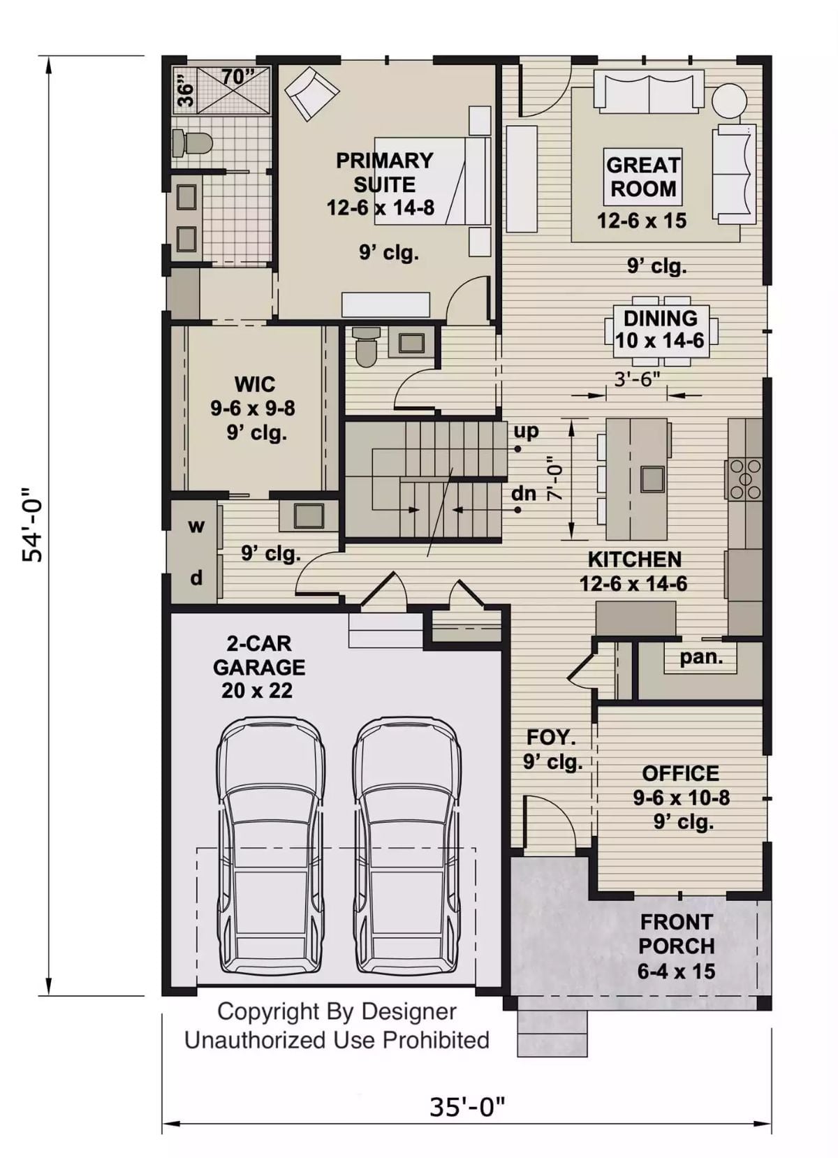 Floor Plan - Mulberry Brook 3-Bedroom Farmhouse with Loft Designed for Young Families on a Real Budget