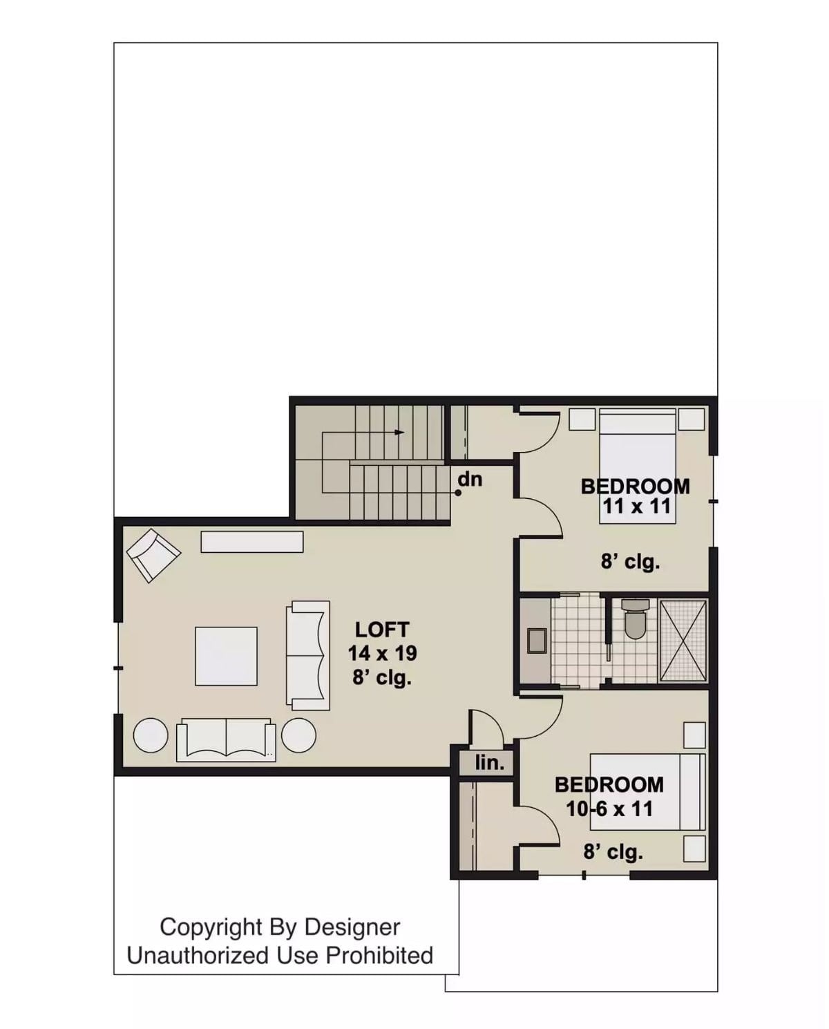 Floor Plan 2 - Mulberry Brook 3-Bedroom Farmhouse with Loft Designed for Young Families on a Real Budget