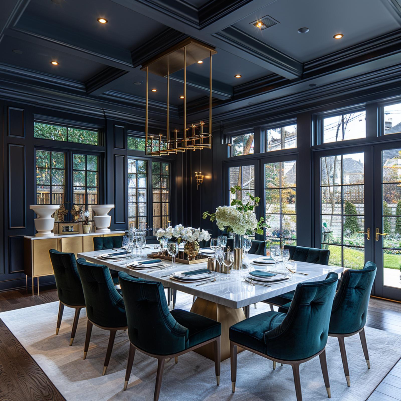 French Doors, Teal Velvet, and Midnight Navy That Makes Dinner Feel Inevitable