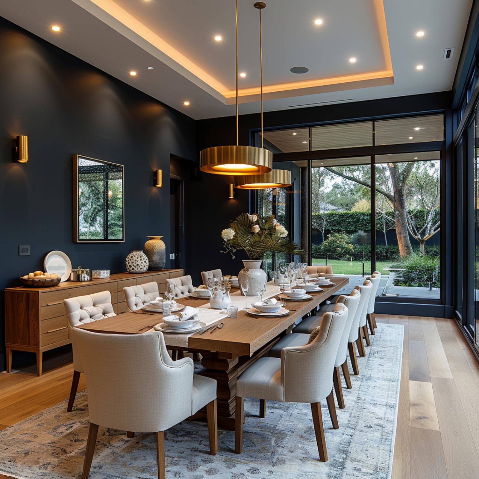 Can Dining Rooms with a Midnight Navy Actually Look Good? You Be the Judge – Here Are 32 Trending Designs