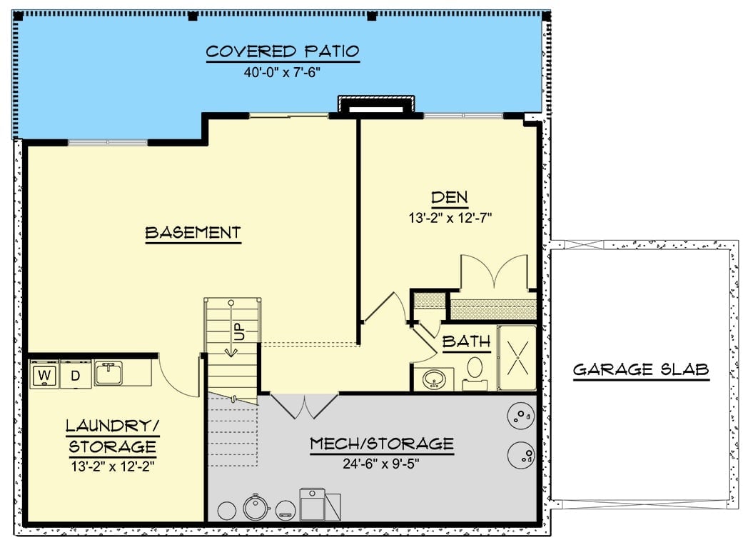 Floor Plan 2 - Solstice 2-Bedroom Contemporary with Walkout Basement Designed for Couples Who Want to Age in Place Without It Looking Like It