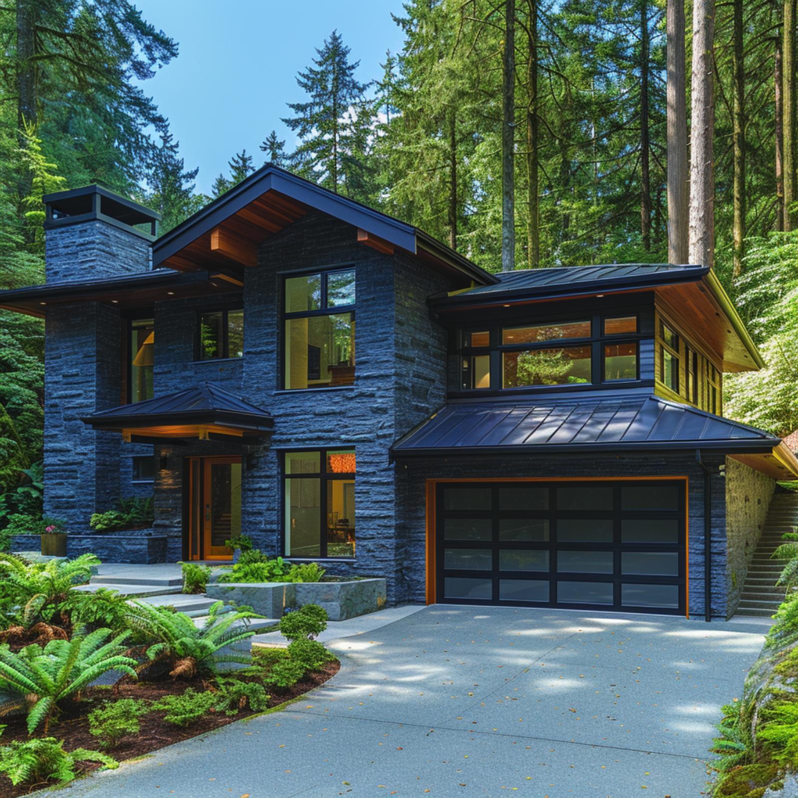 Charcoal Ledgestone in the Trees, Cedar at the Eaves: The Formula in Its Simplest Form