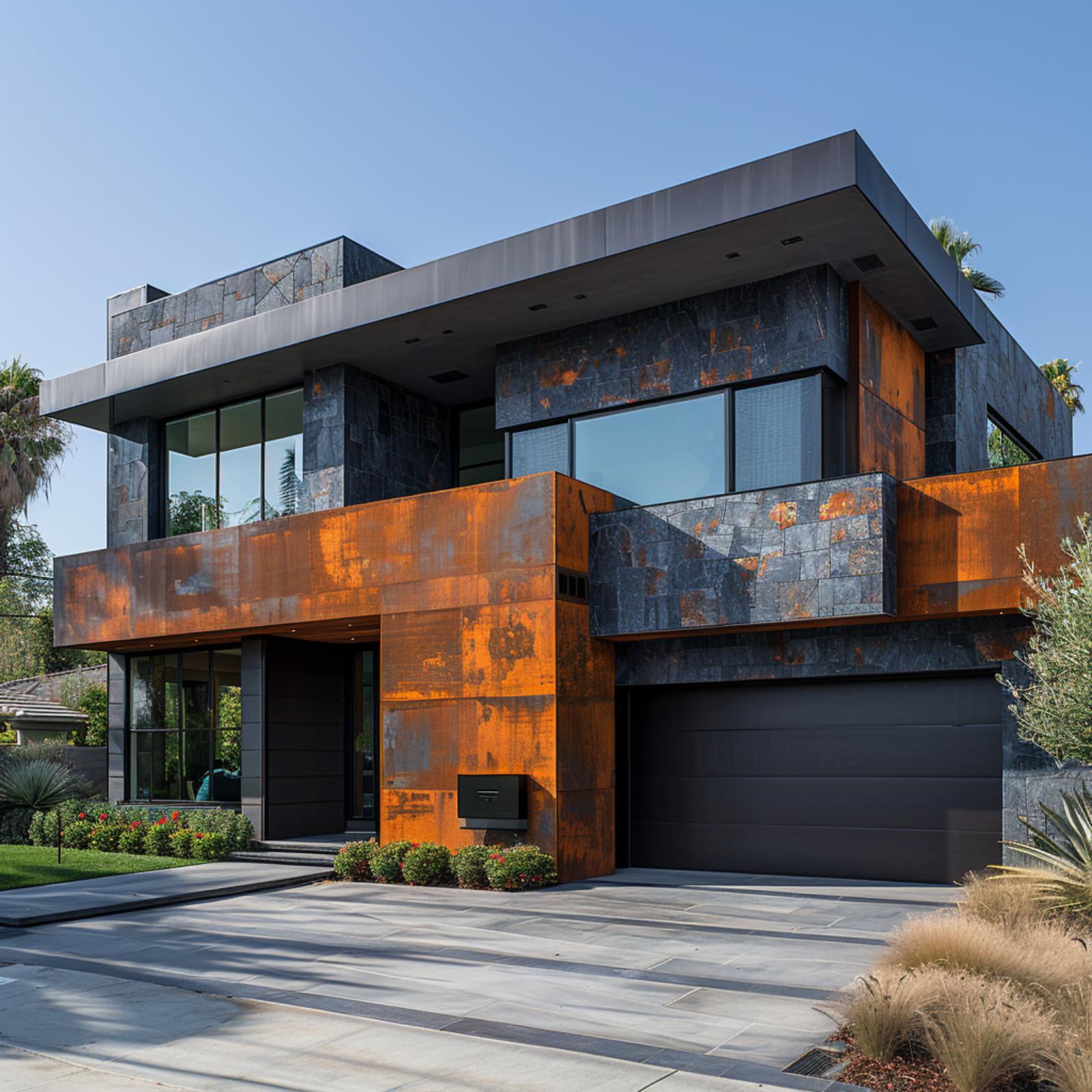 Corten and Dark Stone: Industrial Boldness That Actually Belongs in a Neighborhood