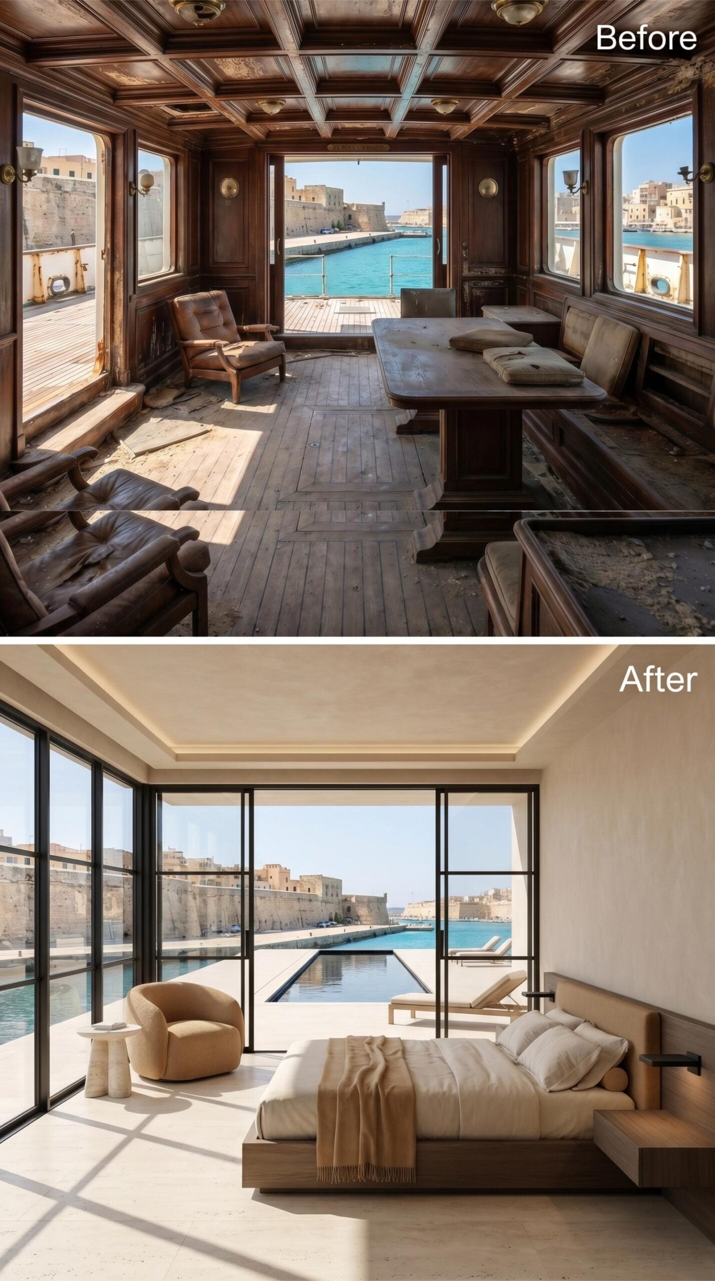 Bare Plaster, Black Steel Frames, and a Pool Terrace That Rewrites the View