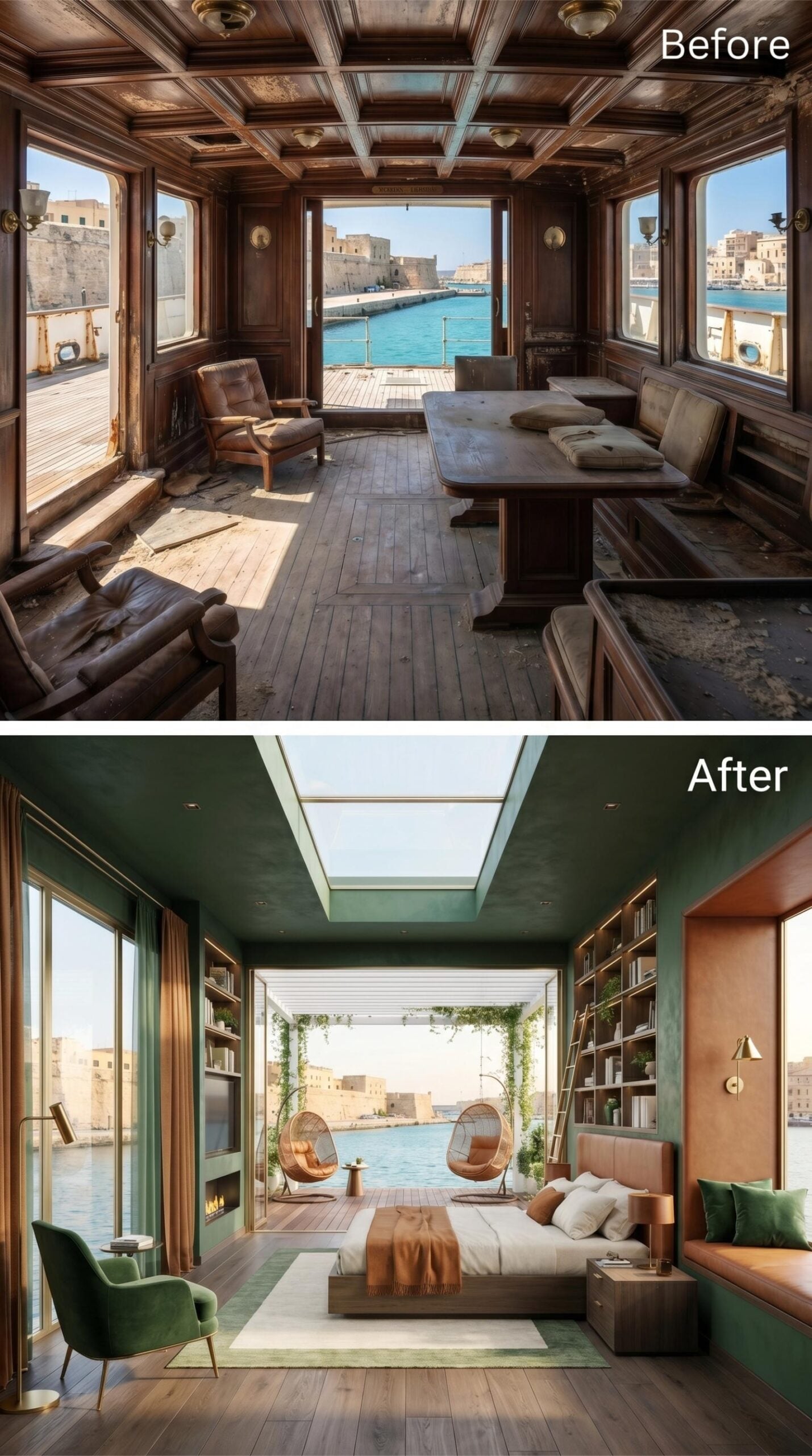 Green Velvet, a Skylight Over the Bed, and Hanging Chairs Nobody Asked For But Everyone Wants