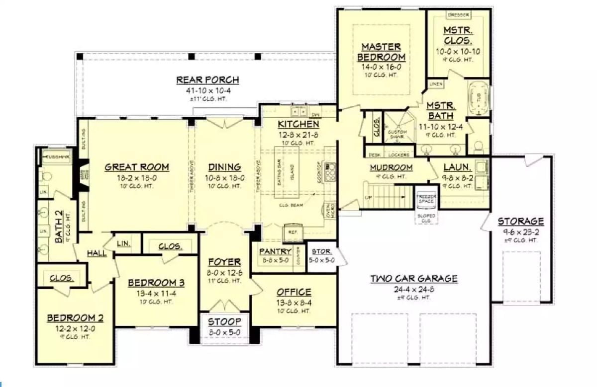 Floor Plan - Valencia 3-Bedroom French Country Home with Bonus Room Designed for Families Who Always End Up Hosting Holidays