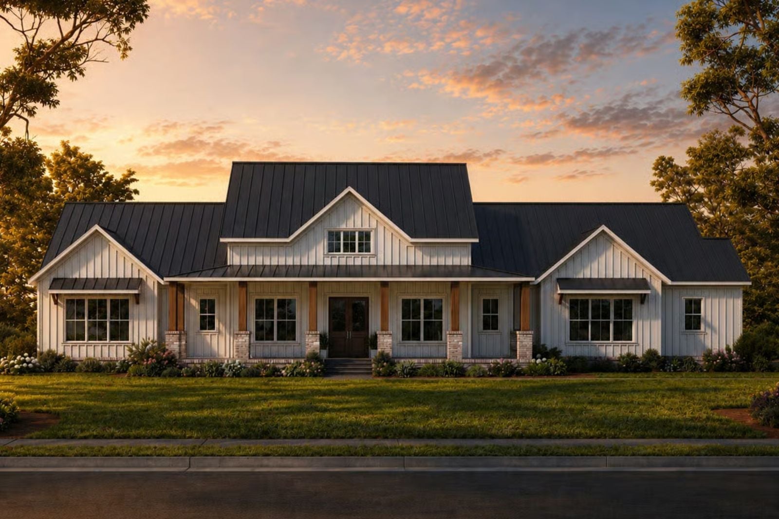 Wrenfield 3-Bedroom New American Farmhouse with Dual Porches Designed for Homeowners with a Soft Spot for Front Porches and Slow Mornings (Floor Plan)