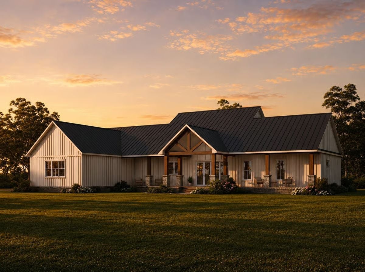Warm Light at Golden Hour on a Porch Built for Staying Awhile