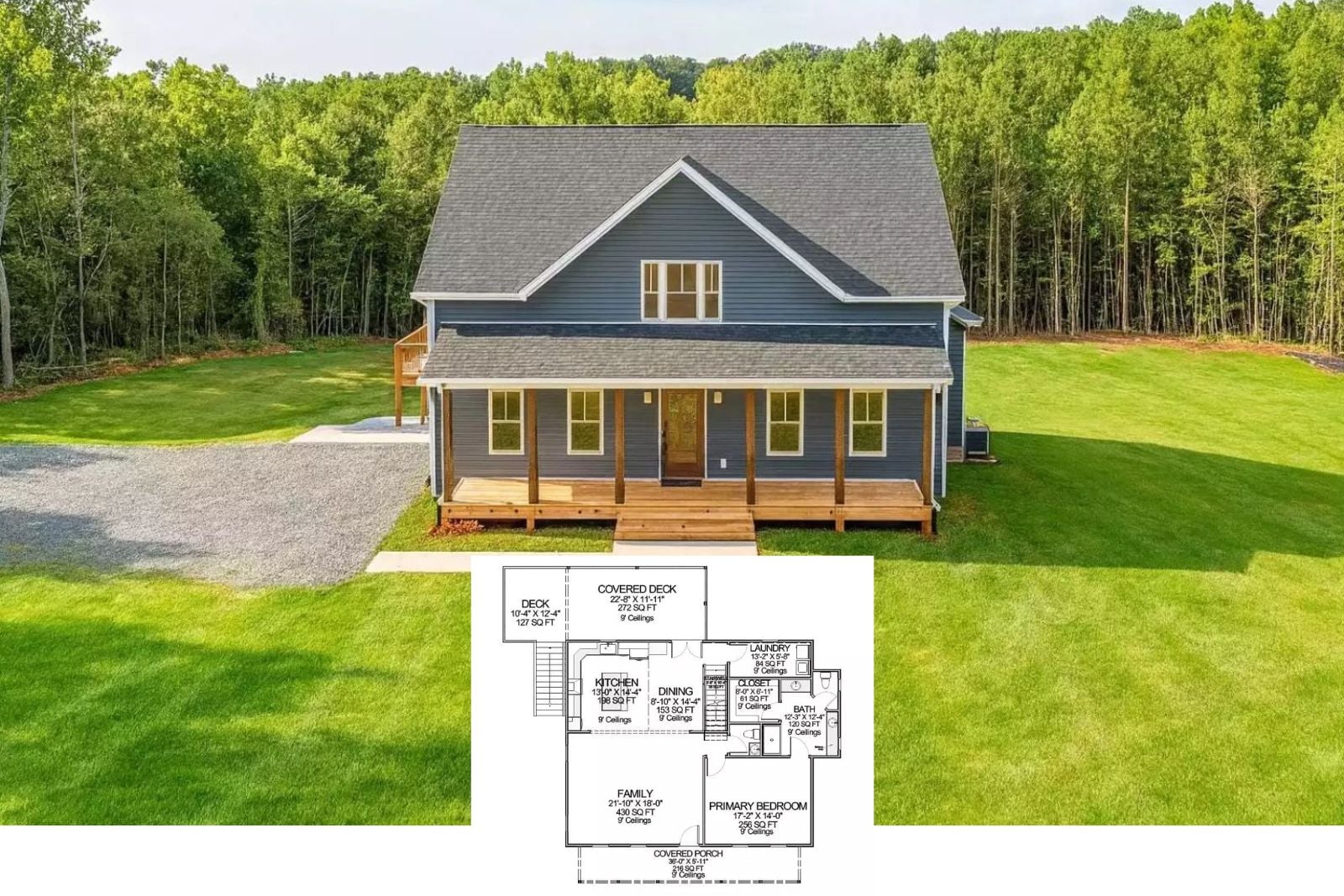 Alderwyck Avenue 3-Bedroom Country-Style House Plan with Large Front Porch (2,245 Sq. Ft. Floor Plan)