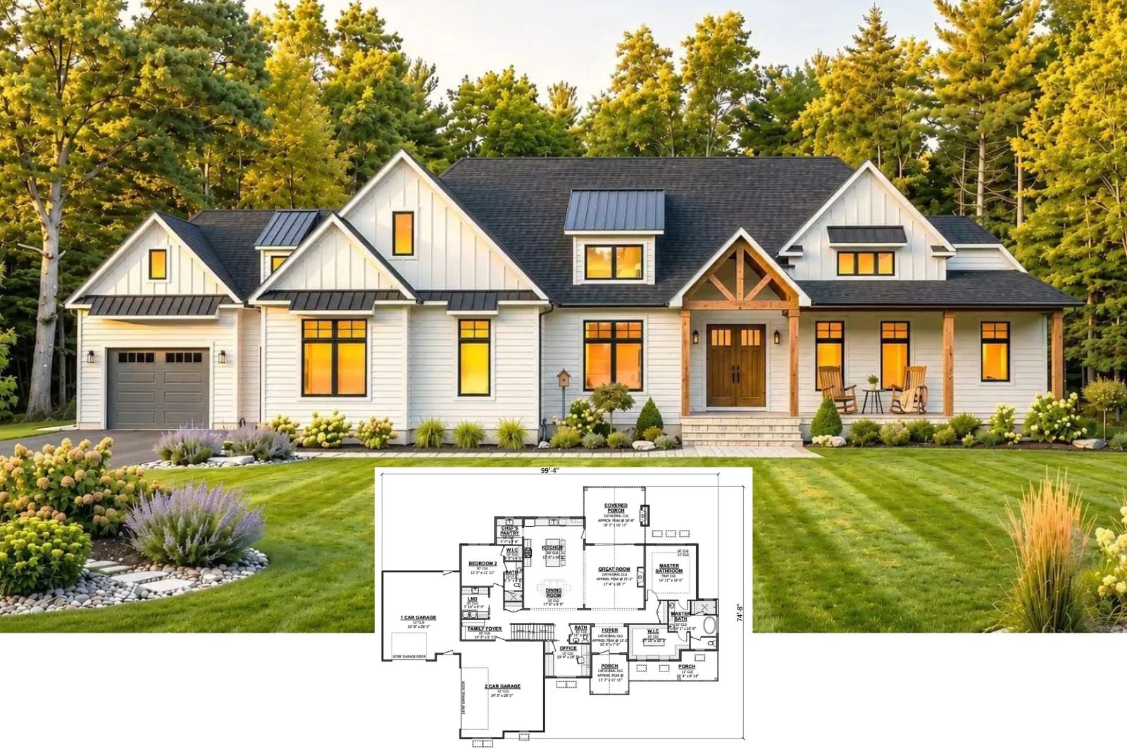 Baron Ridge 3-Bedroom Craftsman House Plan with Bonus Room (3,018 Sq. Ft. Floor Plan)