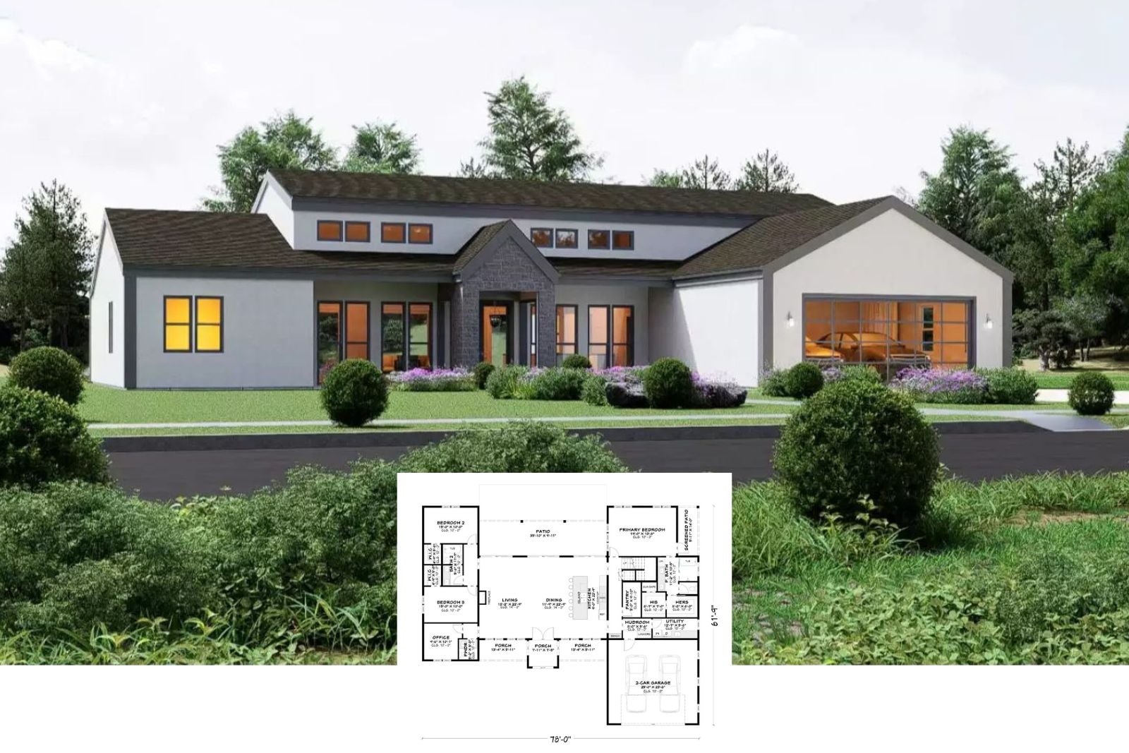 Friars Row 3-Bedroom Contemporary Farmhouse Layout with Loft and Bonus Room (3,171 Sq. Ft. Floor Plan)