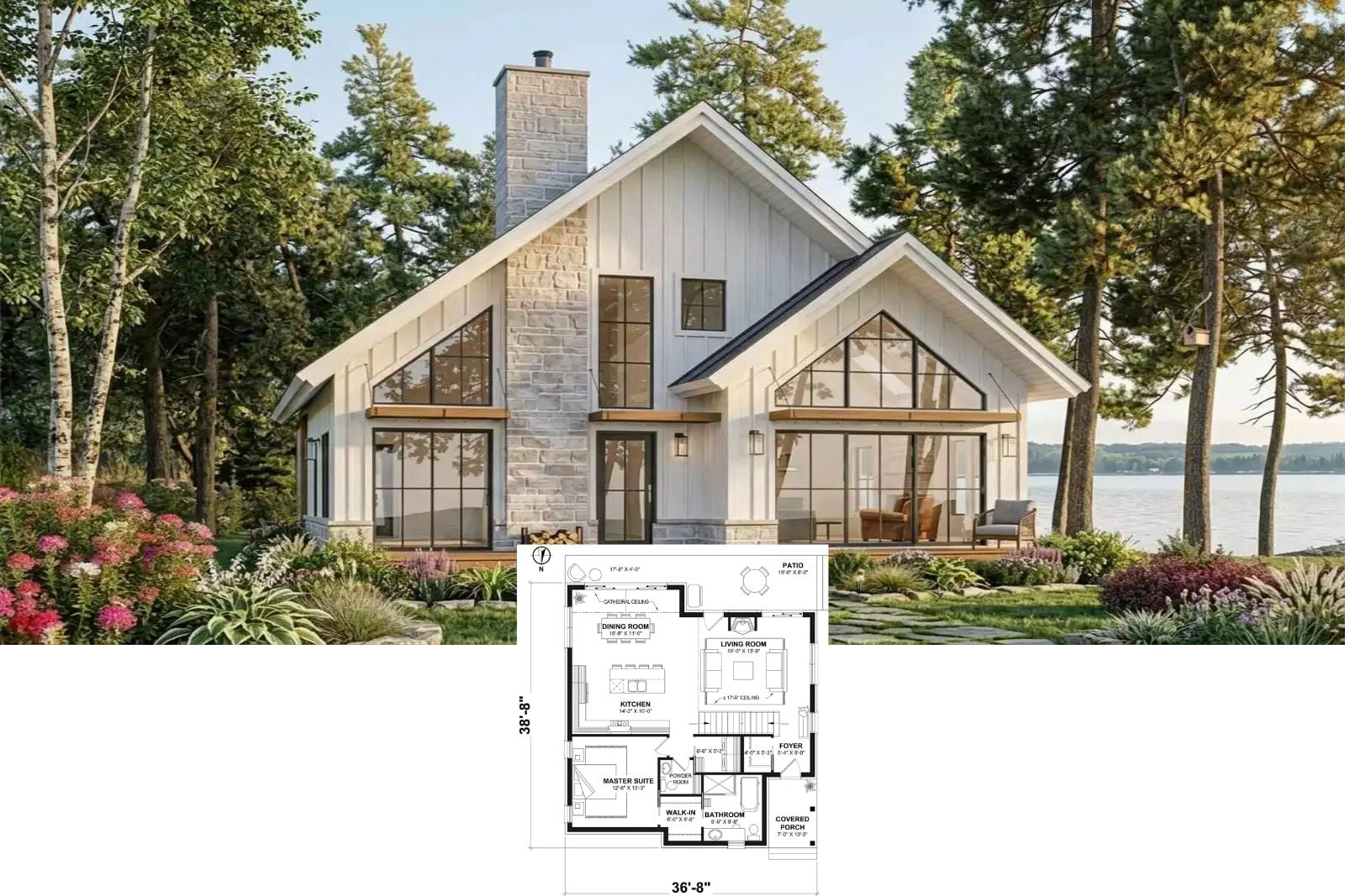 Homestead Meadows 3-Bedroom Cottage House Plan with Balcony (1,819 Sq. Ft. Floor Plan)