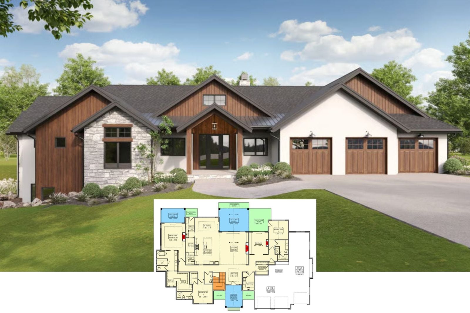 Check Out The Ridgecrest Mountain Modern House Plan with Finished Basement (3,756 Sq. Ft. Floor Plan)