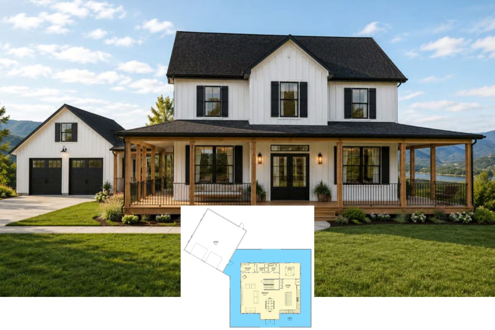 The Lakemont 4-Bedroom Farmhouse with Wraparound Porch (2,747 Sq. Ft. Floor Plan)