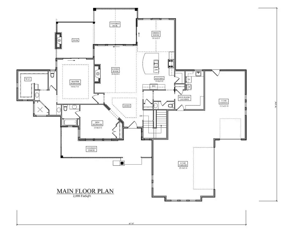 Floor Plan - Aldercrest Lane 4-Bedroom Craftsman with Main-Floor Primary Designed for Empty Nesters Who Are Secretly Hoping the Kids Move Back