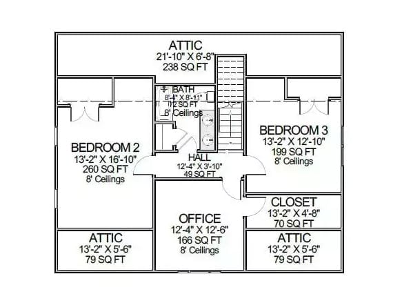 Floor Plan 2 - Alderwyck Avenue 3-Bedroom Country Home with Covered Front Porch Designed for Homeowners Who Believe in Front Porches and Friendly Neighbors