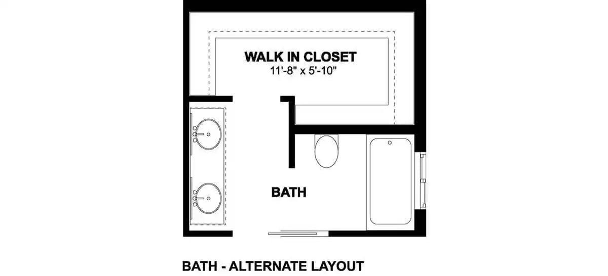 Floor Plan - Alternate Bath Layout