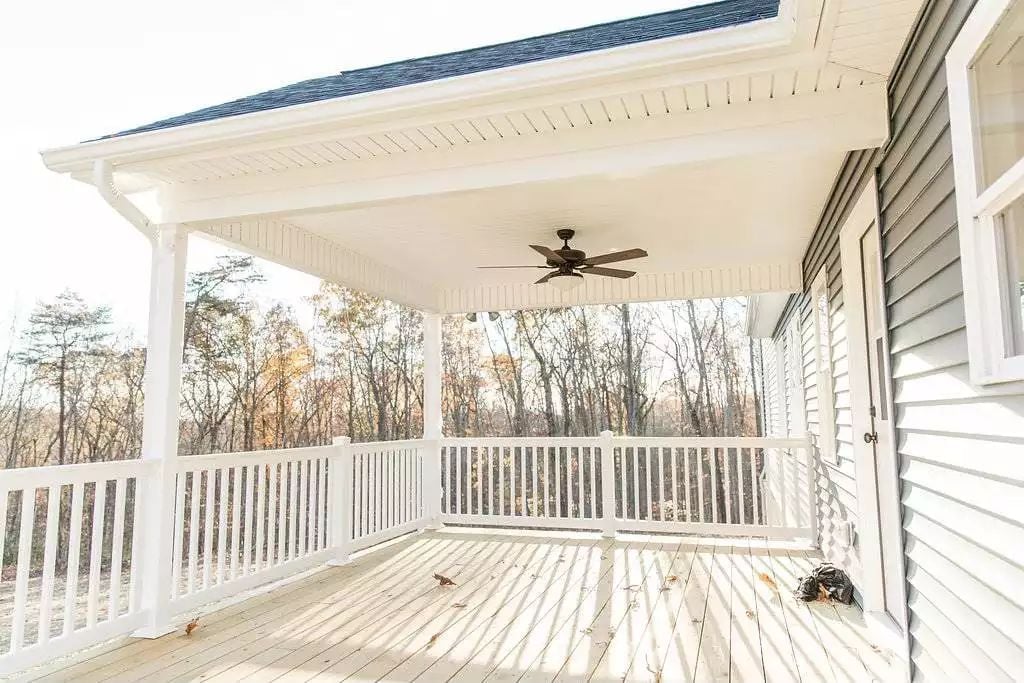 Covered Deck With Ceiling Fan Earns Its Keep From May Through October