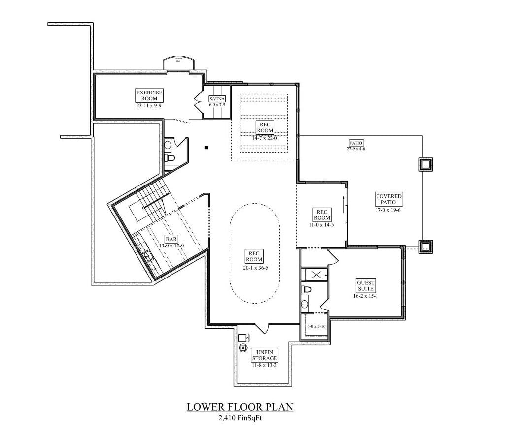 Floor Plan 3 - Angus Heights 4-Bedroom Craftsman with Walkout Basement Designed for Families with In-Laws Who Might Be Moving In Whether You Like It or Not