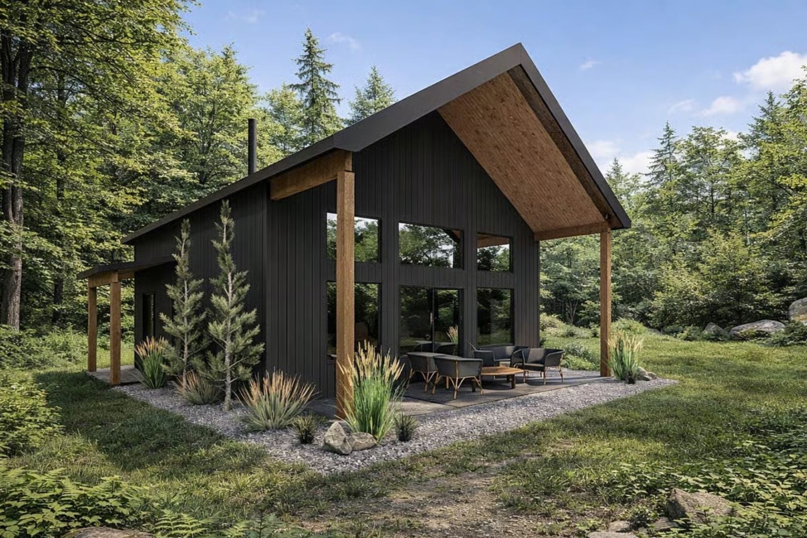 Aspen Hollow 1-Bedroom Barndominium Cabin with Storage Loft Designed for Couples Who Want a Home That Feels Like Vacation (Floor Plan)
