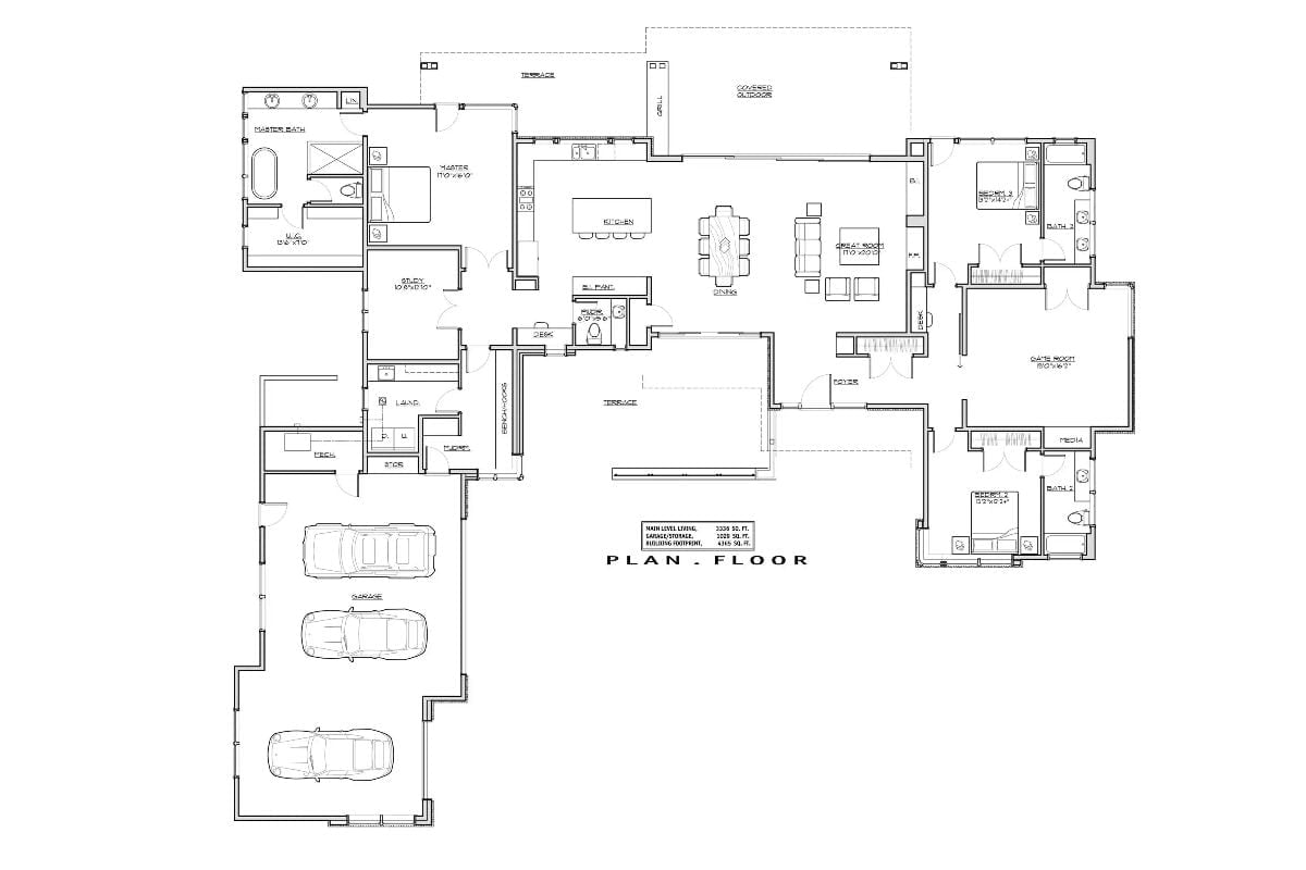 Floor Plan - Atlantis Heights 3-Bedroom Modern with 3-Car Garage Designed for Self-Made Homeowners Finally Building What They Always Wanted